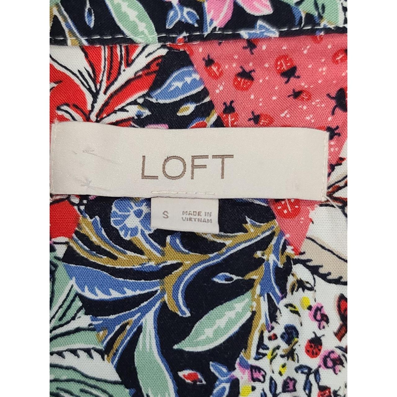 LOFT Women's Blouse - Multi - S – Loft patchwork … - image 3