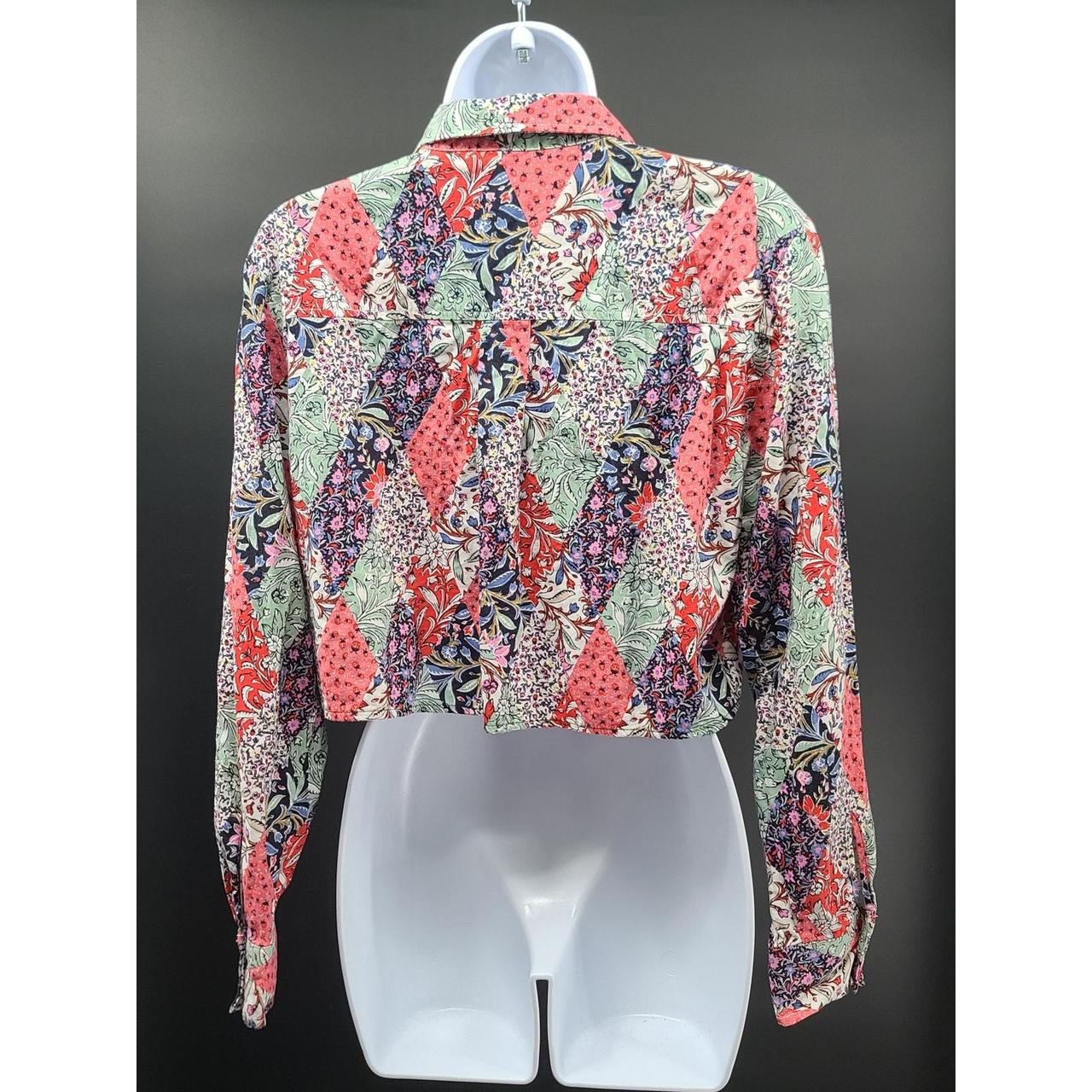 LOFT Women's Blouse - Multi - S – Loft patchwork … - image 2