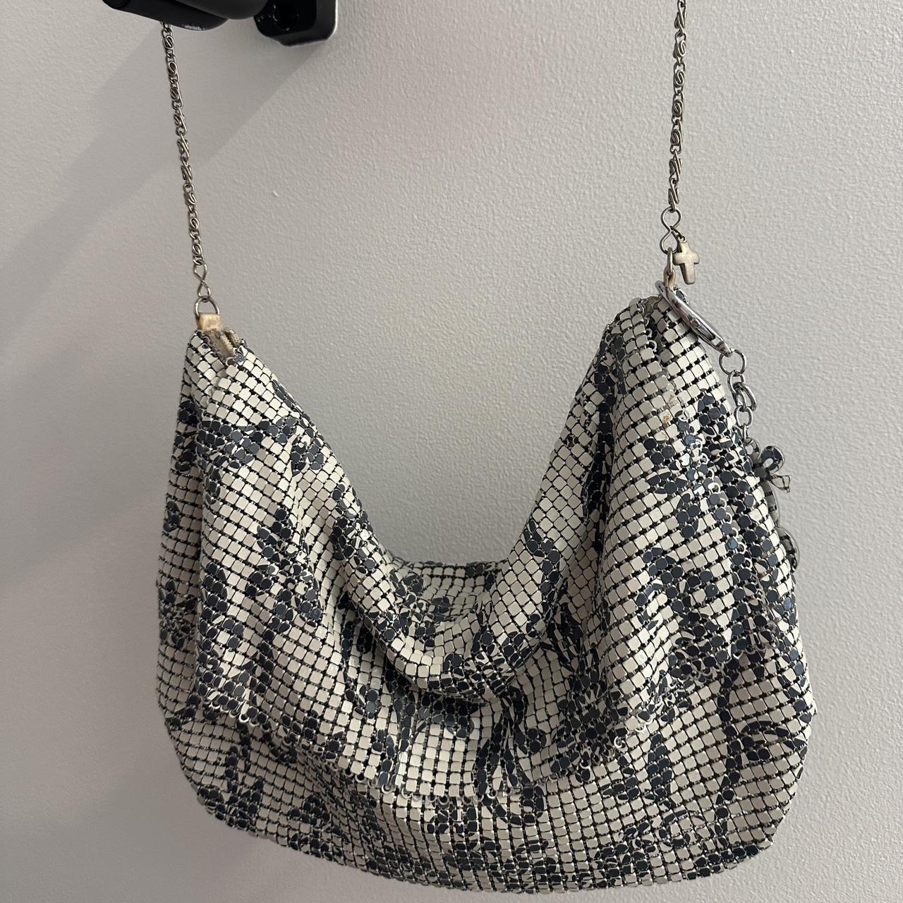 Vintage kookai chain mail bag with paisley design... Depop