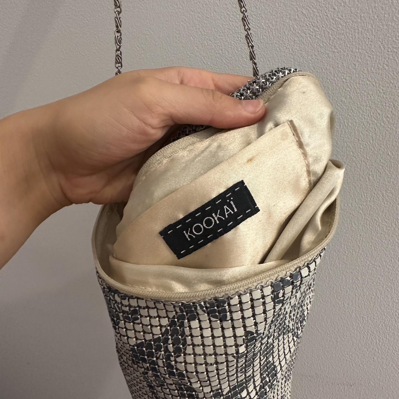 Vintage kookai chain mail bag with paisley design... Depop