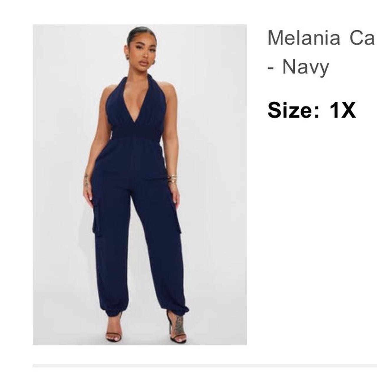 Plus size navy blue jumpsuit online