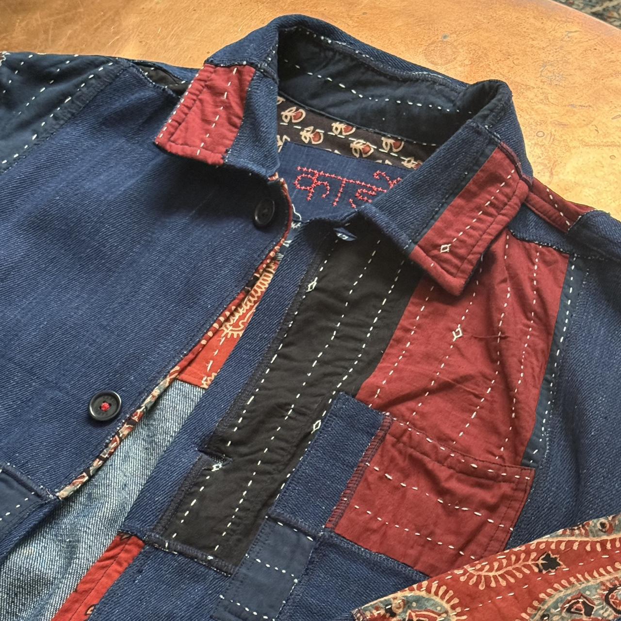 Men's Jacket - Multi/Blue - S – Unique patchwork … - image 2