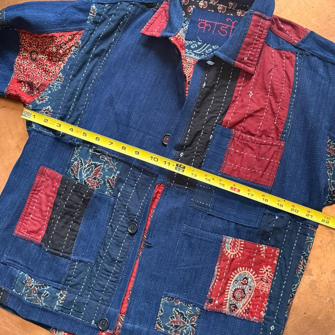 Men's Jacket - Multi/Blue - S – Unique patchwork … - image 8