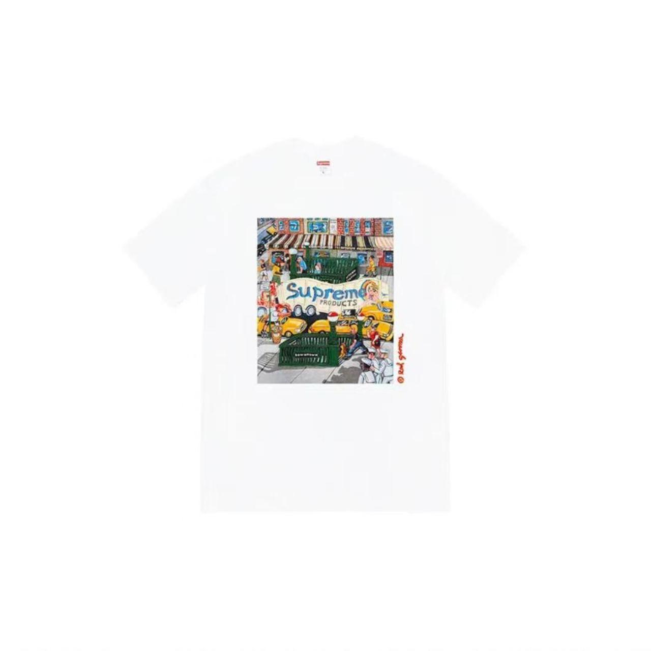Supreme SS22 Week 19 Manhattan Tee Cartoon letters | Depop