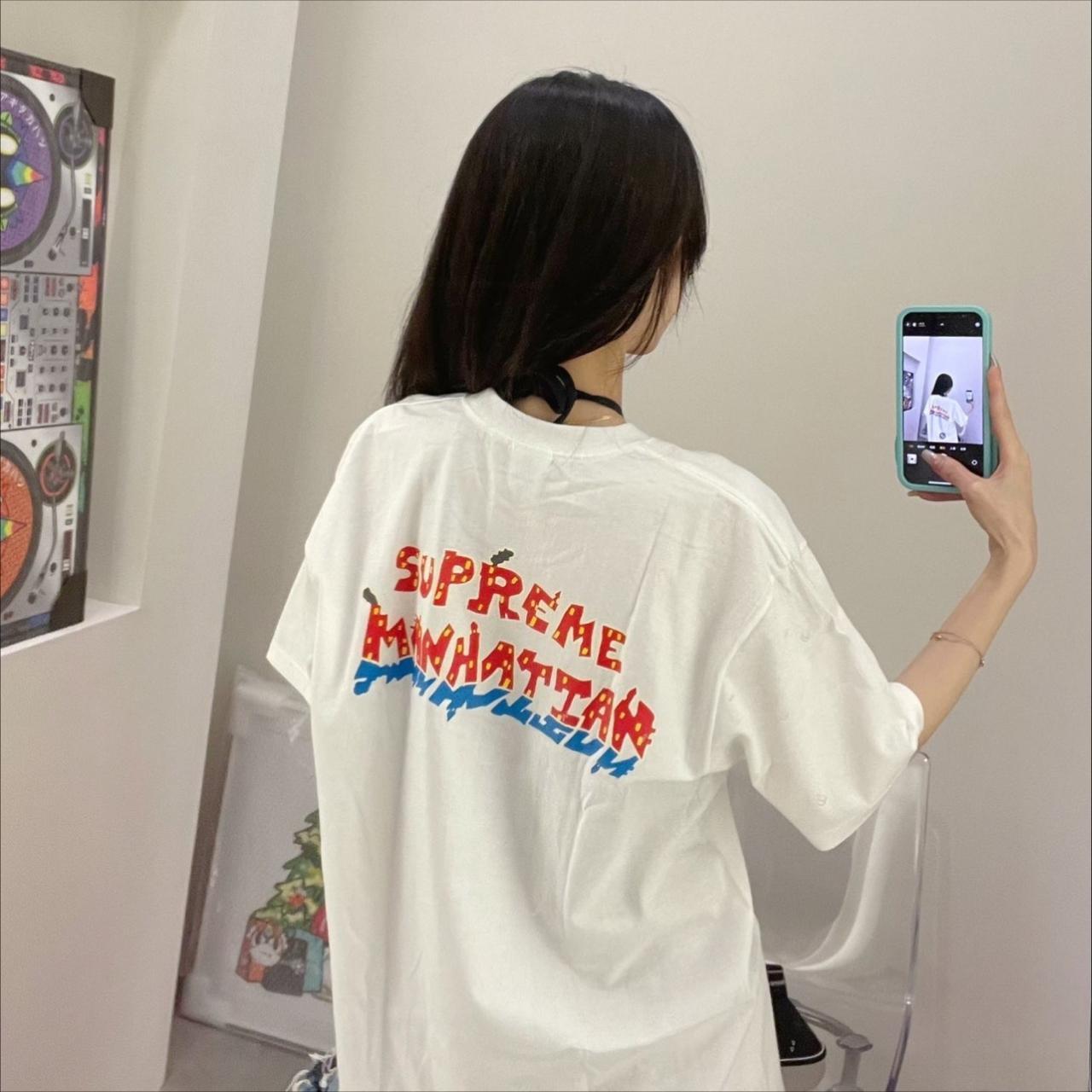 Supreme SS22 Week 19 Manhattan Tee Cartoon letters | Depop