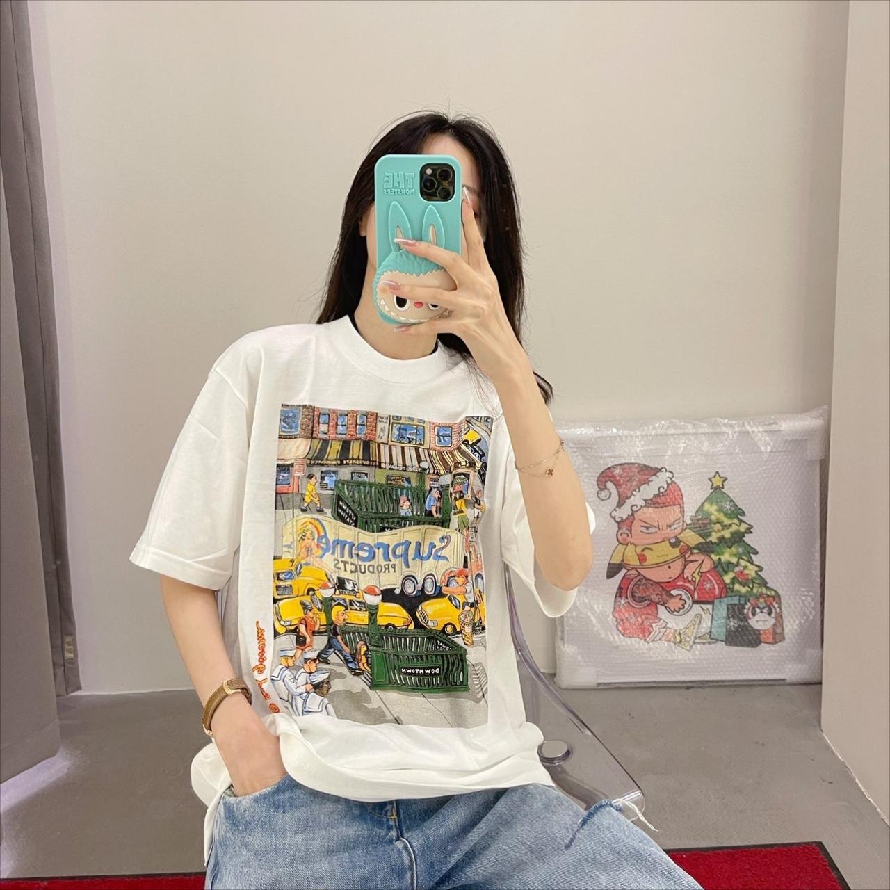 Supreme SS22 Week 19 Manhattan Tee Cartoon letters | Depop