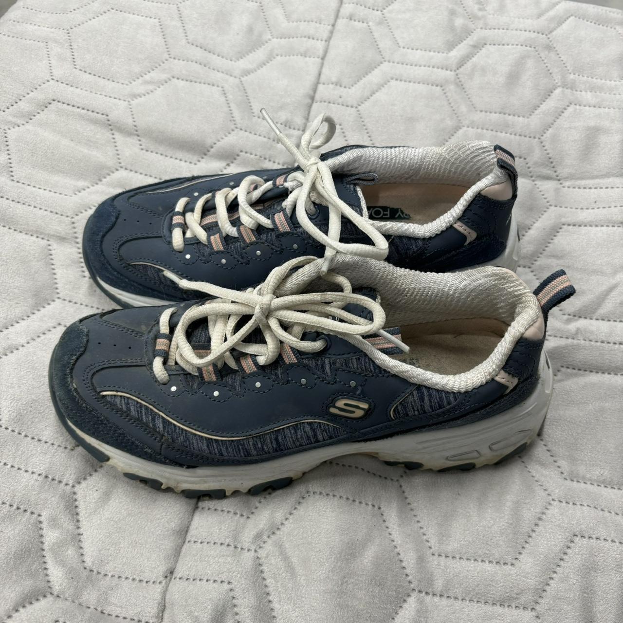 Skechers Women's Sneakers Blue US – Skechers Womens D'Lites