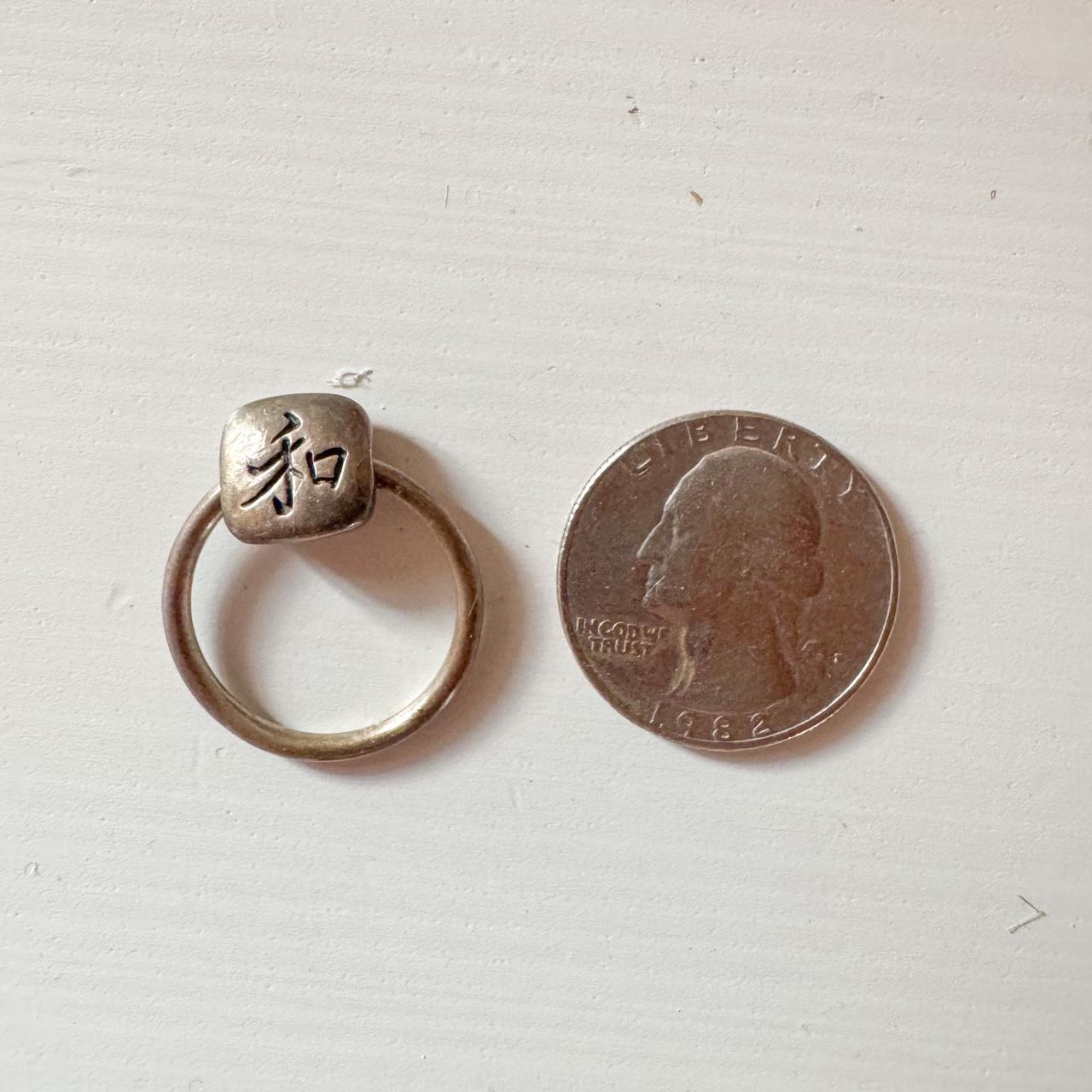 Women's Ring - Silver – Silver Reversible Ring wi… - image 1