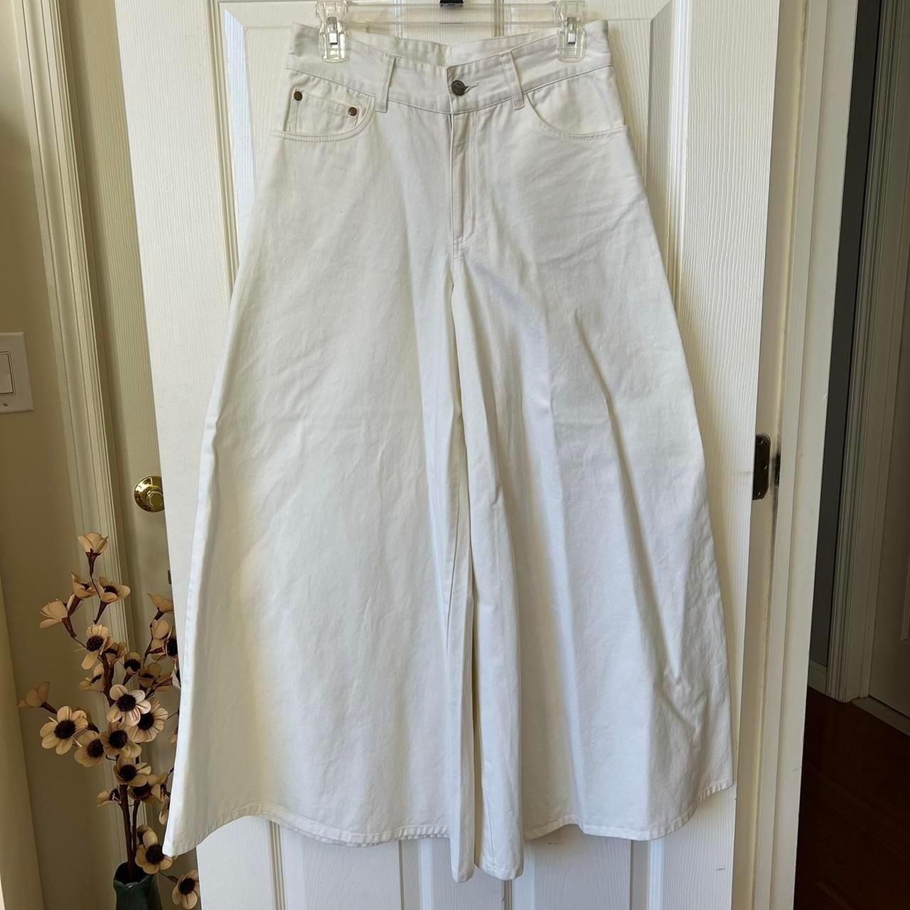 Farm Rio Women's White Jeans RARE farm rio white... - Depop