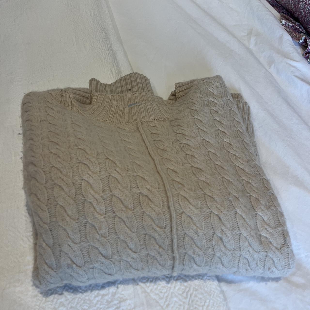 Jigsaw Cream/ beige Cable knit jumper... Depop