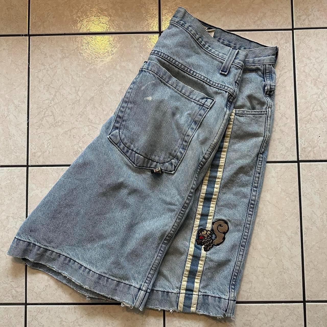 JNCO Men's Blue Jeans Jnco Roadkill Jorts Perfect... - Depop