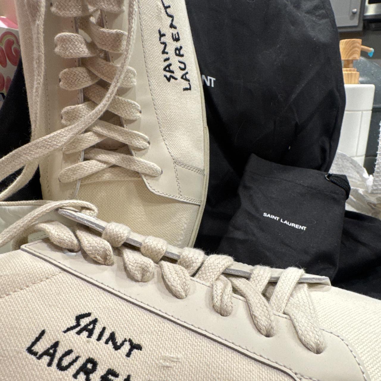 Yves Saint Laurent Men's Sneakers - Cream/Tan - US 11 – Authentic YSL men's shoes size 11 never …