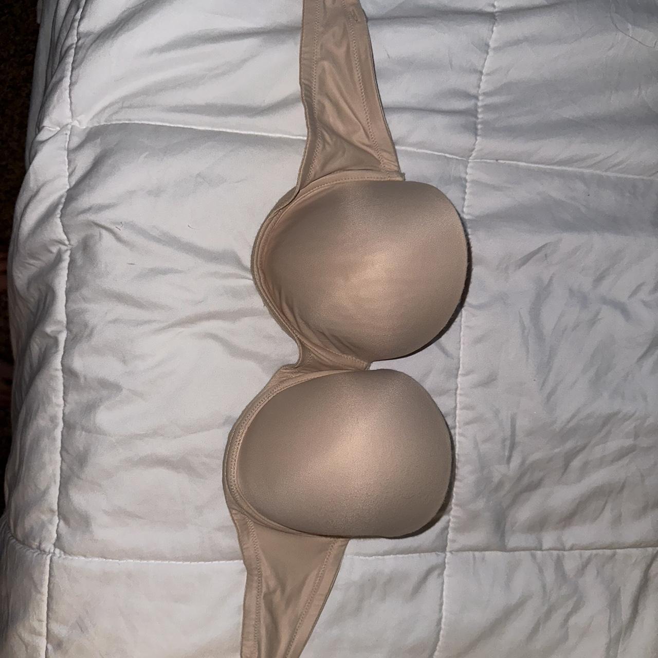 Beige PINK Victoria Secret strapless bra. Straps... - Depop