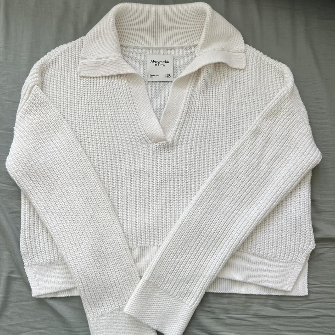 Abercrombie white knitted sweater Depop