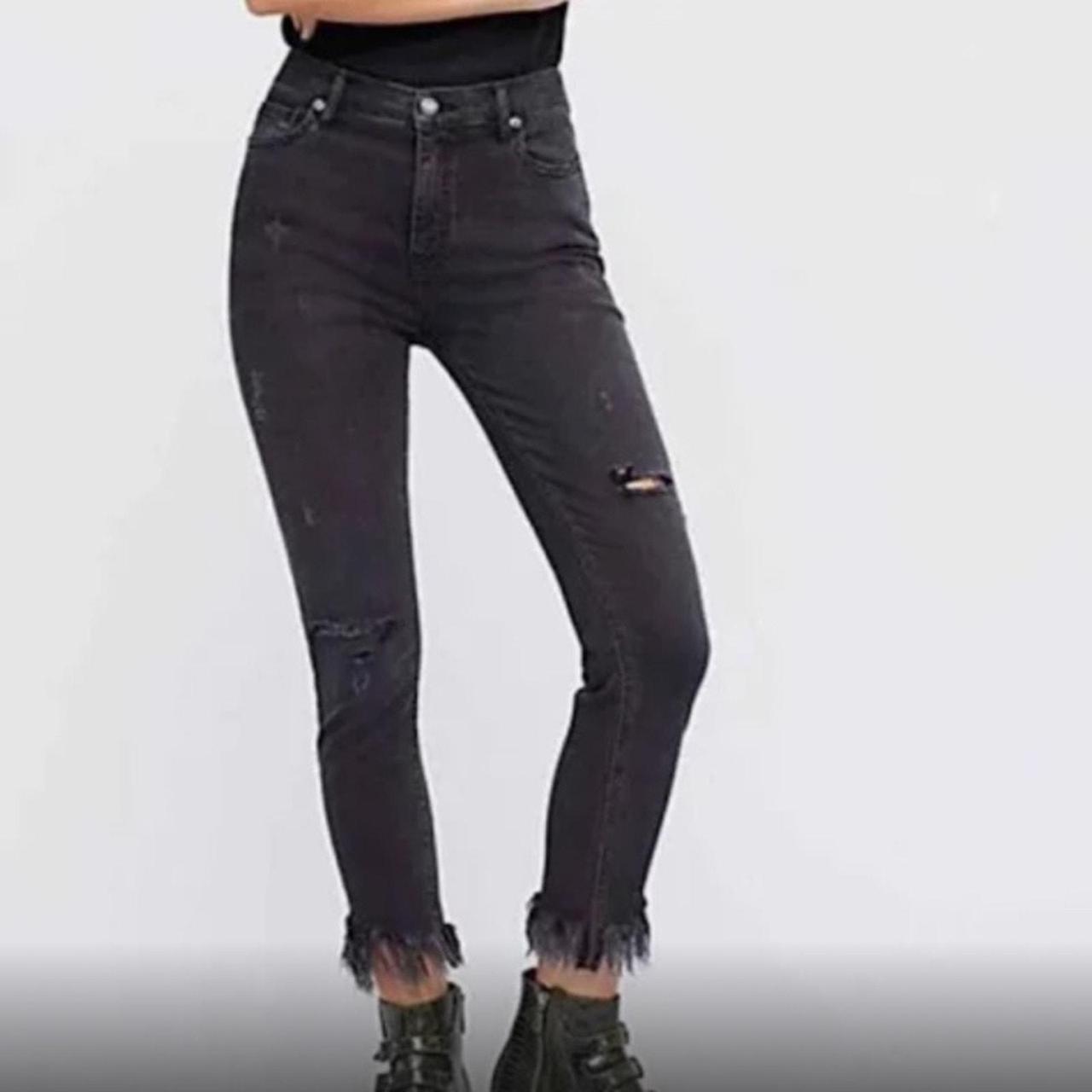 Free good People black distressed jeans