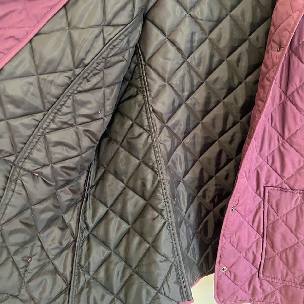 J. Jill Heritage Plum Purple Diamond Quilted Coat. Depop