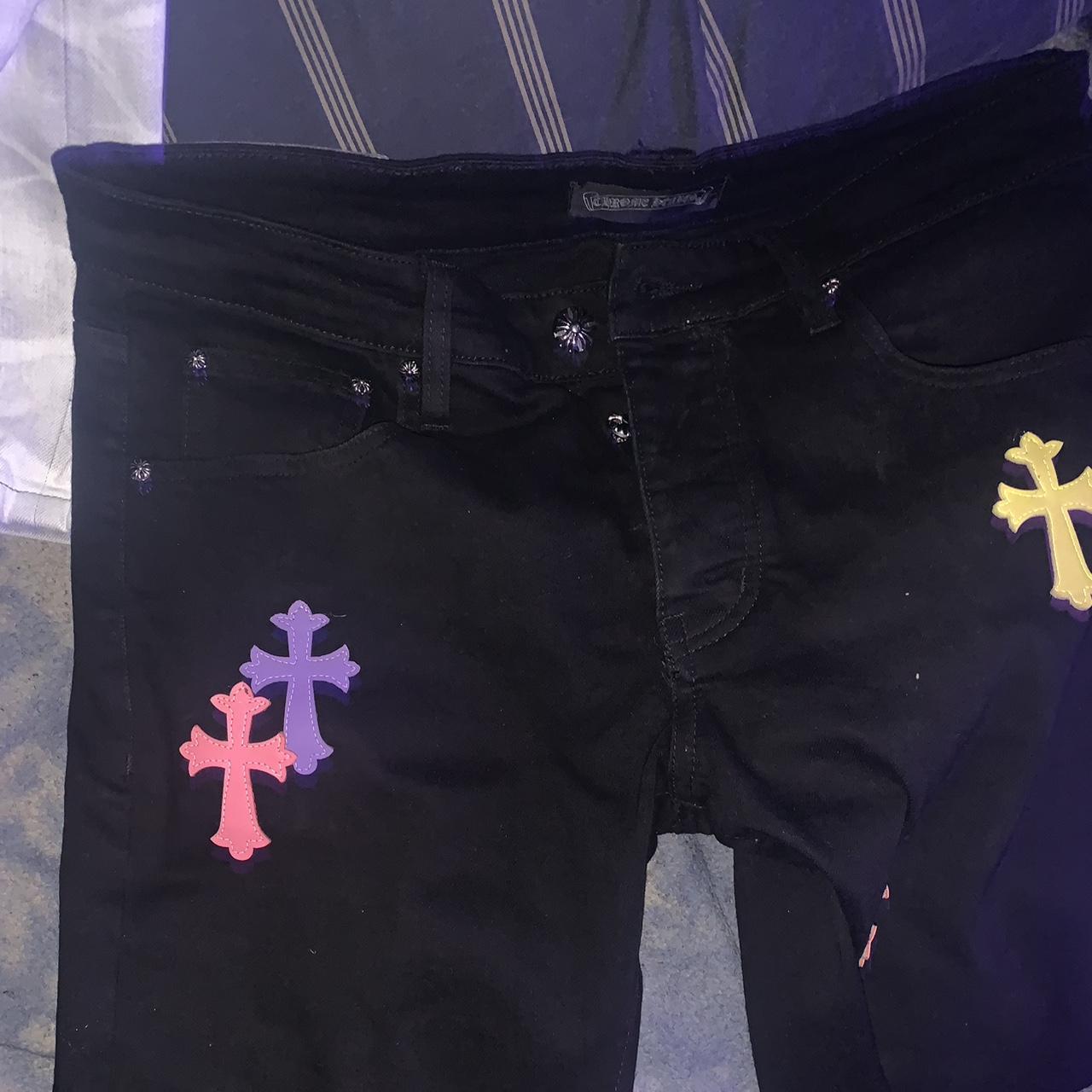 CHROME HEART JEANS “MULTICOLORED” CROSSES