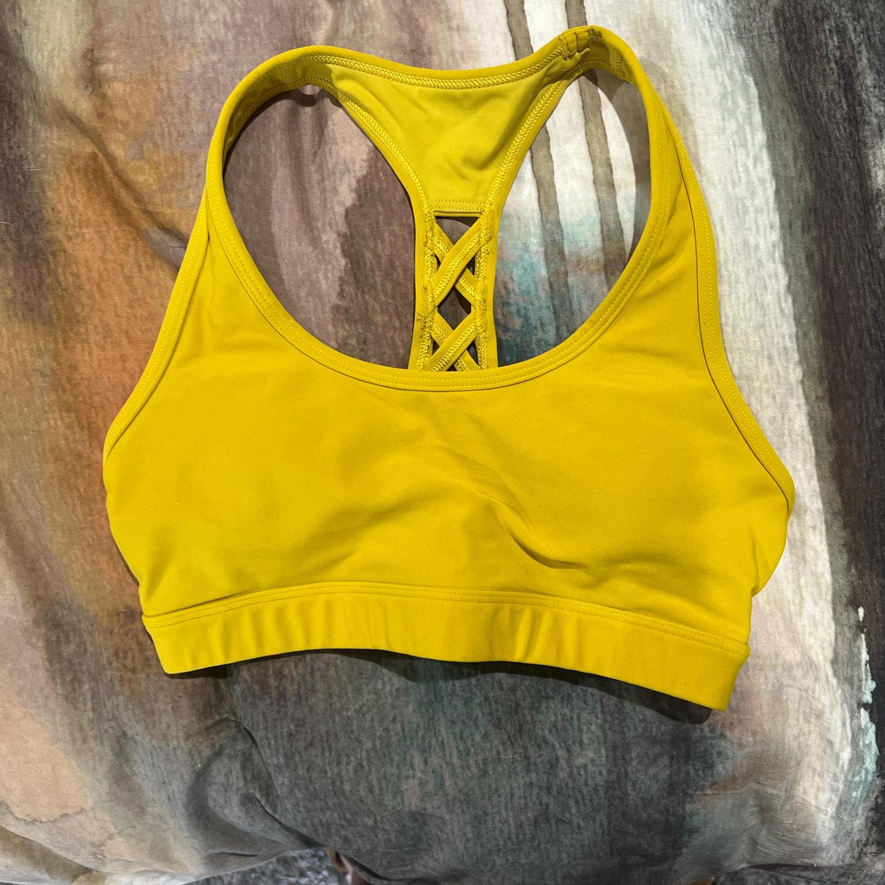 yellow Lorna Jane sports bra #athletic # sporty # cute - Depop