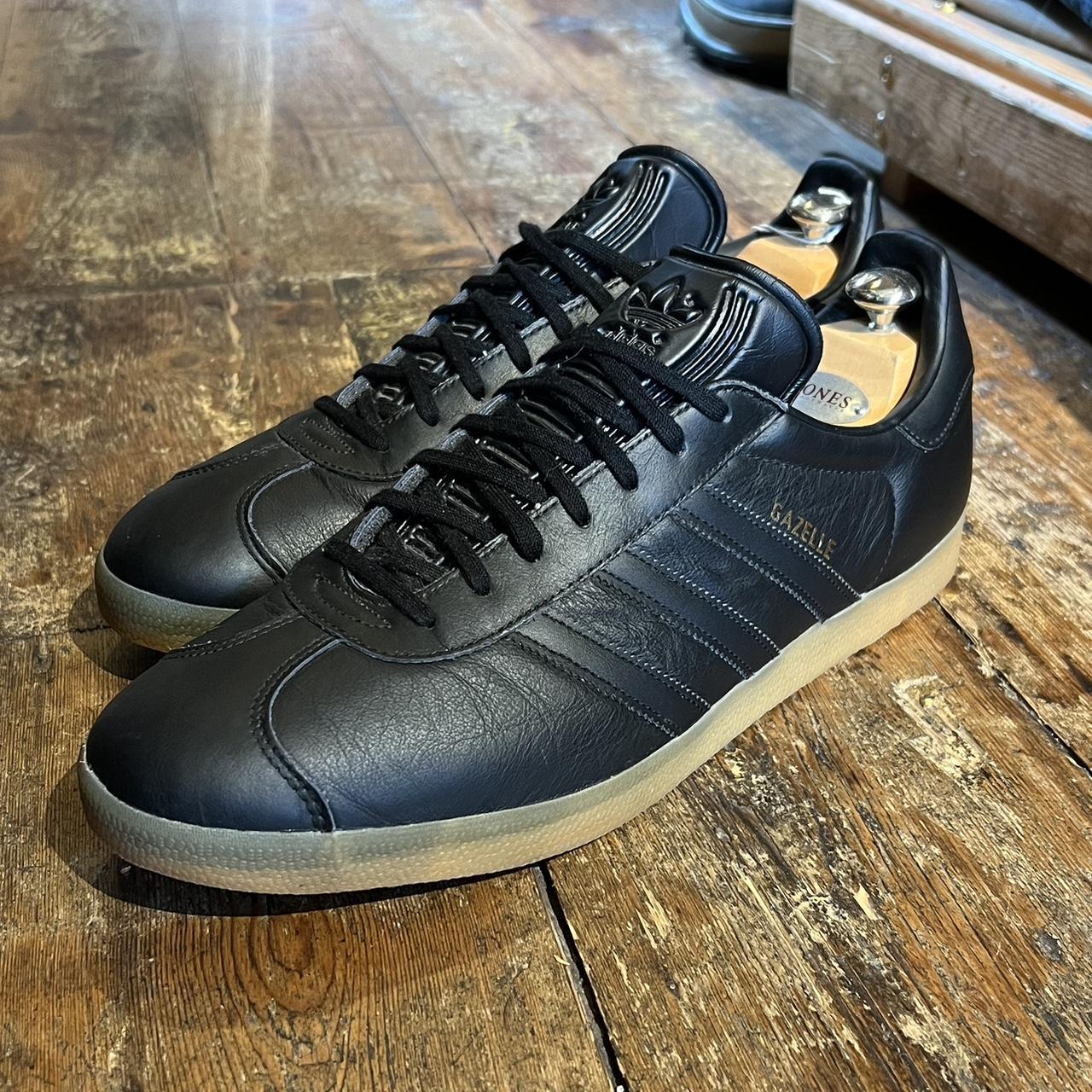 2018 Adidas Gazelle Black Leather Gum Sole Worn but