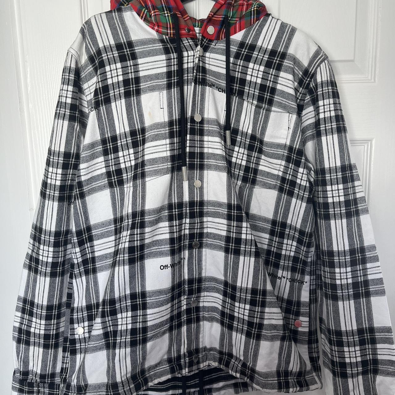 Off white hot sale checkered jacket