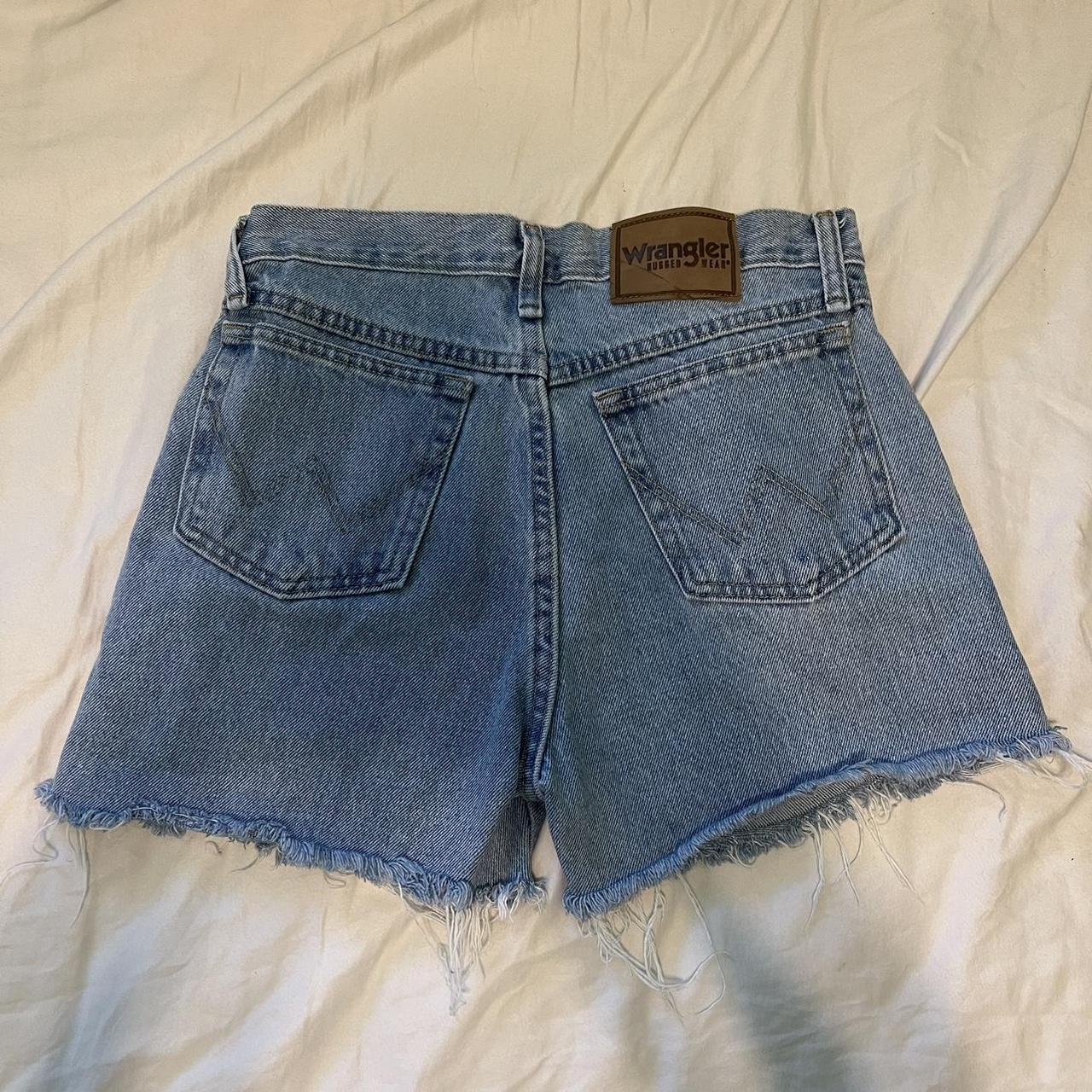 WRANGLER Denim Shorts 25 in waist Low rise fit... - Depop