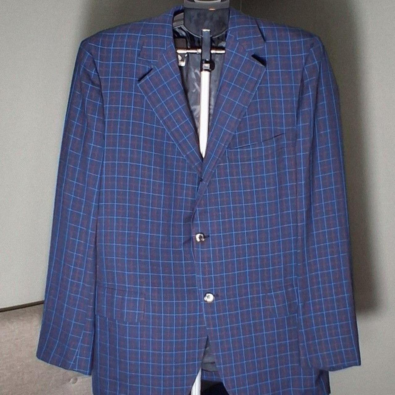 Source Unknown Men's Suit - Blue/Red - L – Vtg 19… - image 1