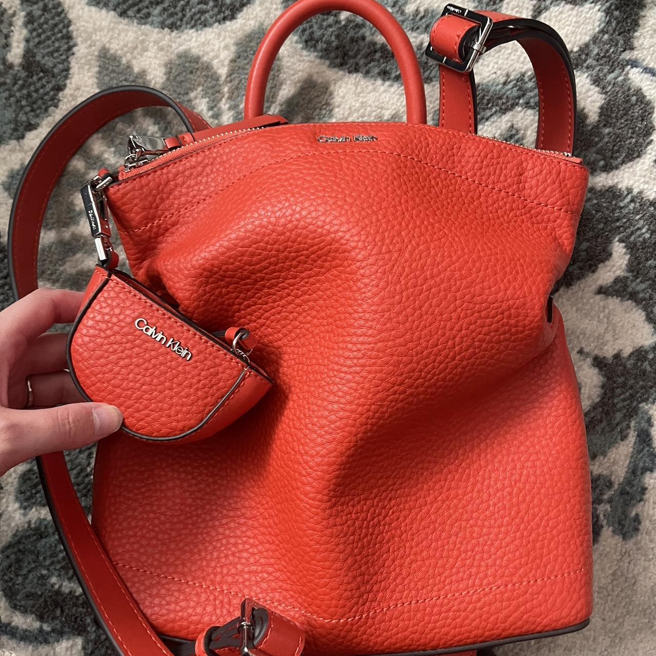 Orange Calvin Klein purse pack back New with