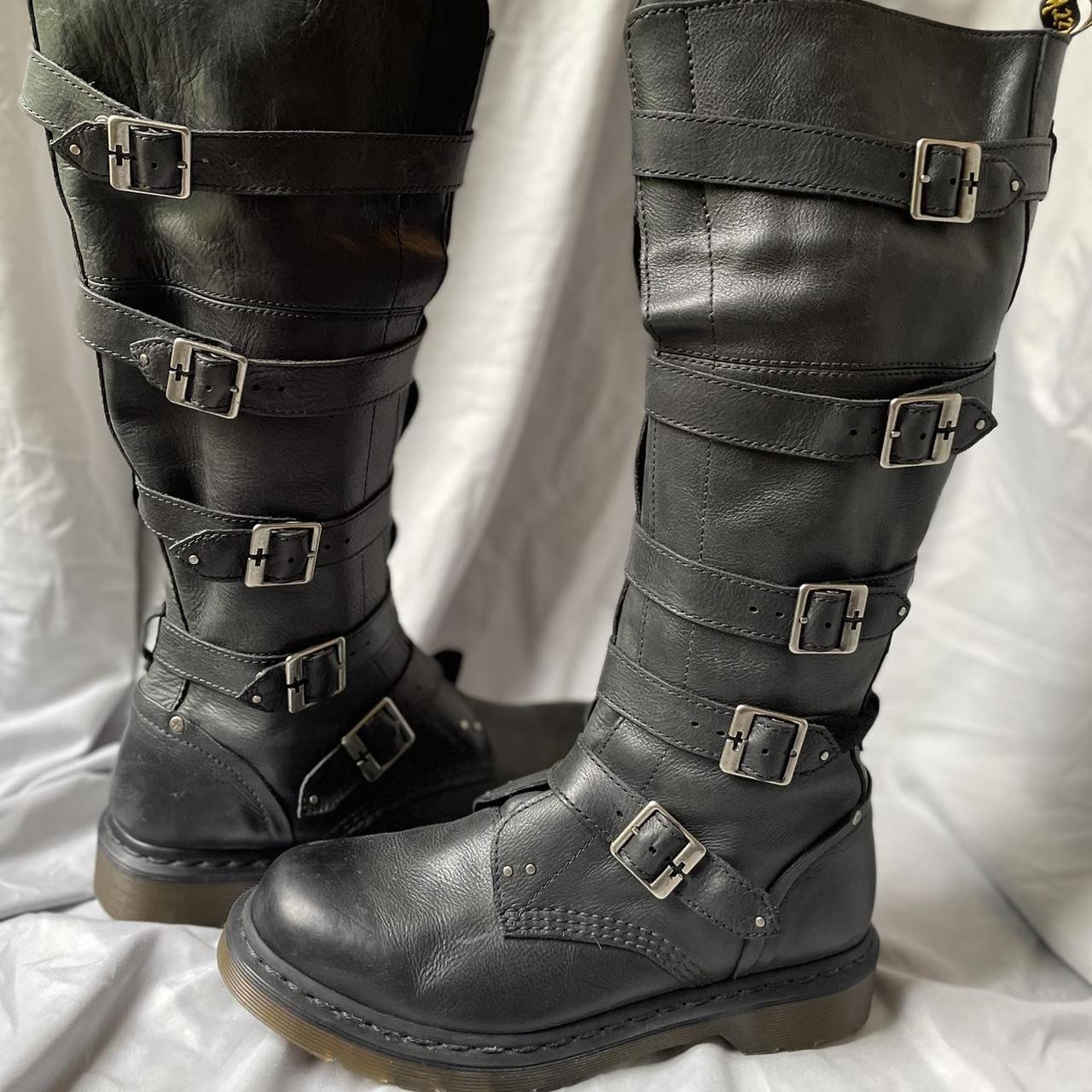 Doc martens knee high combat boots online