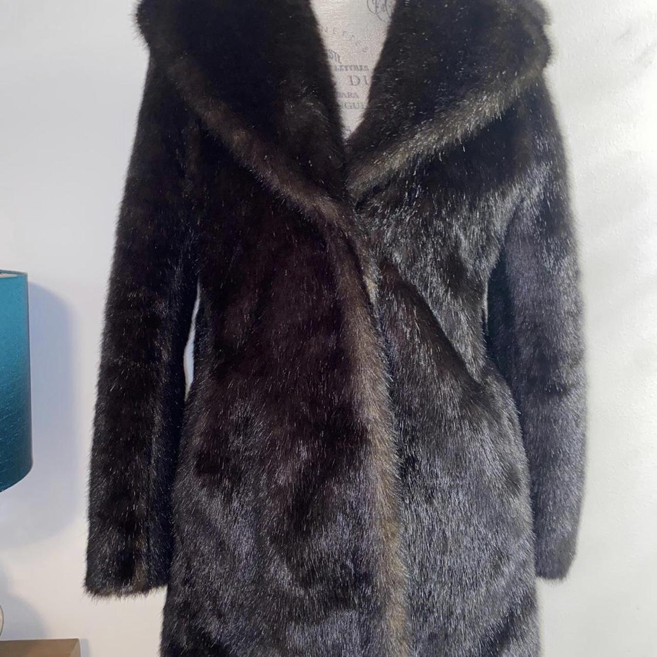 H&m fur coat outlet brown