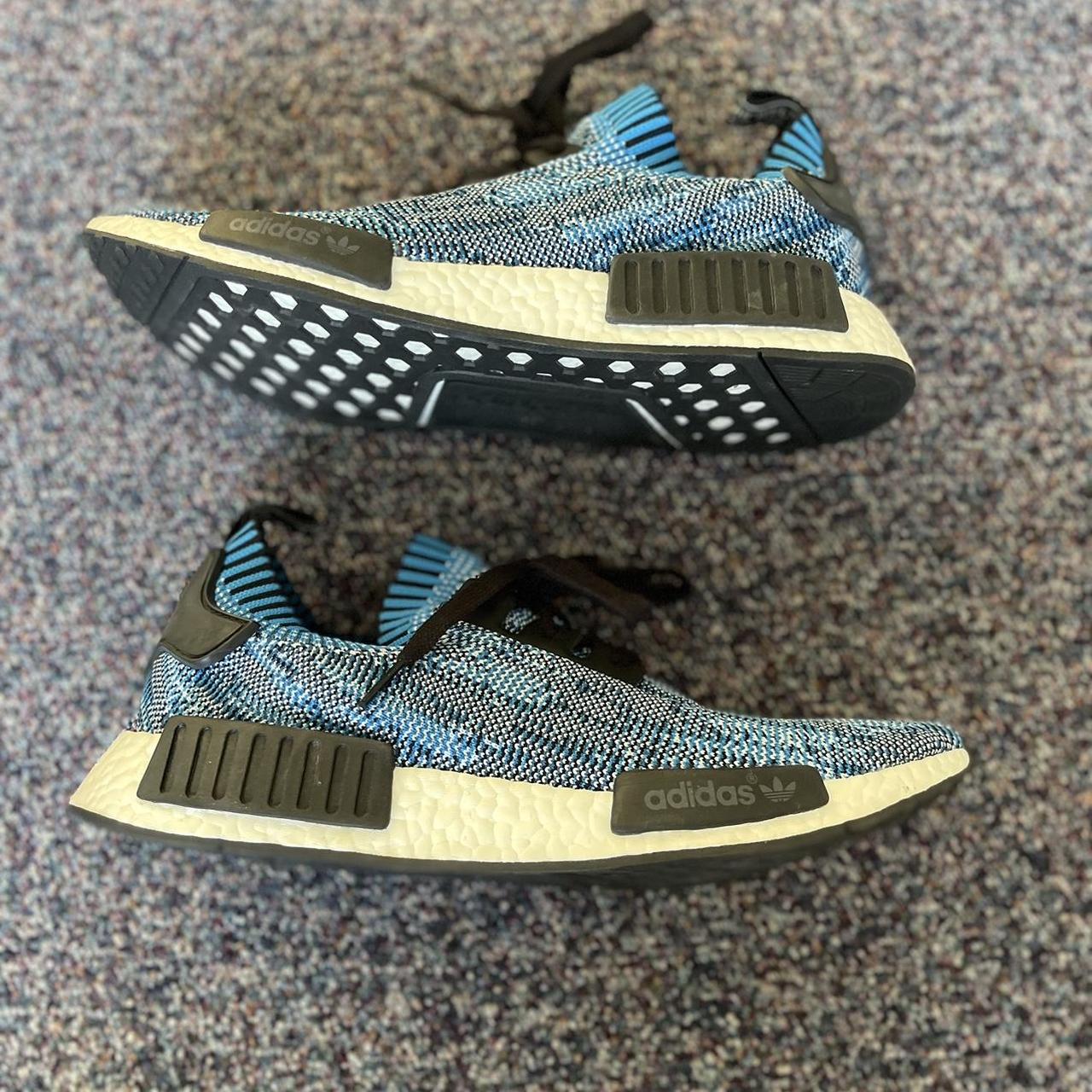 Adidas NMD R1 blue and white trainers Depop