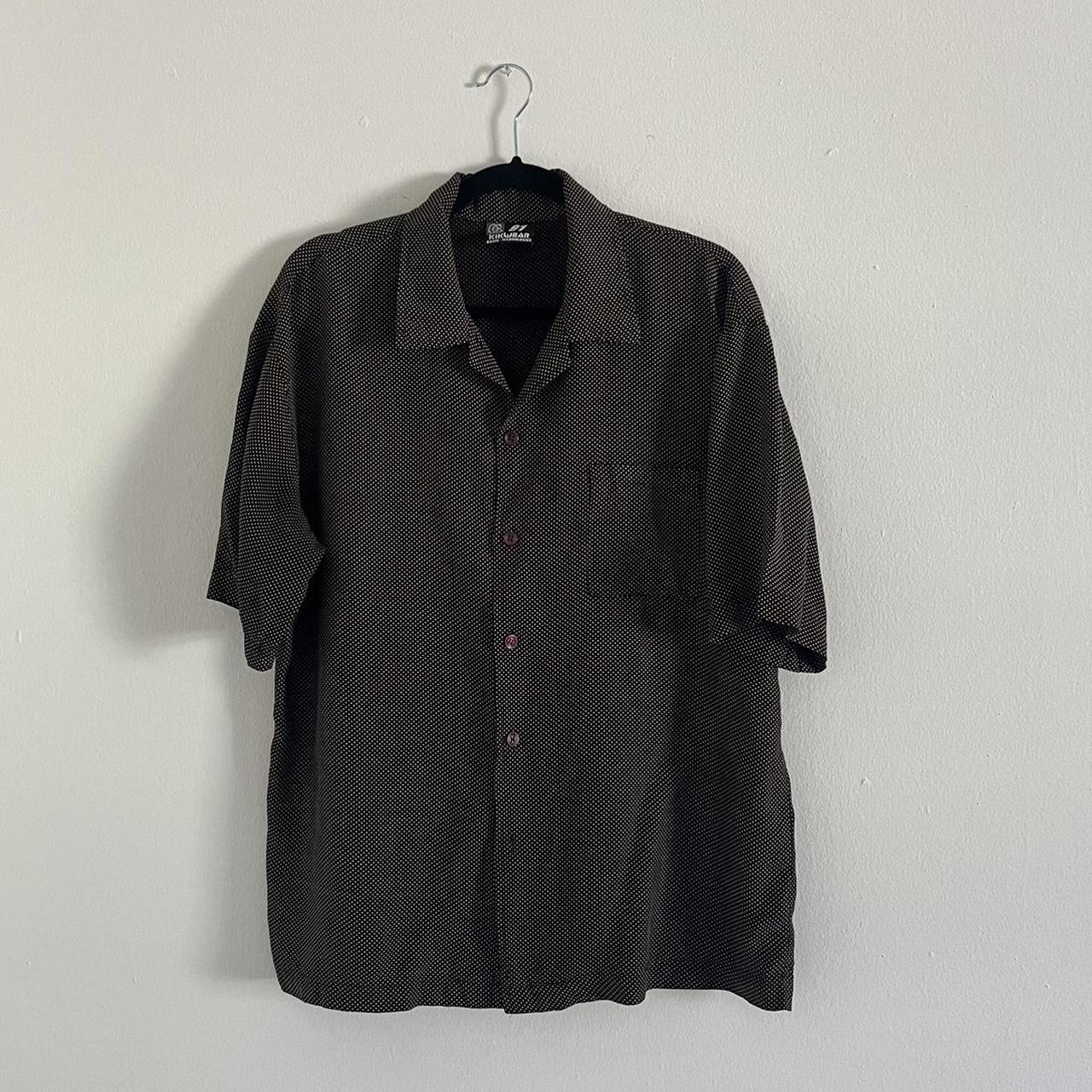 Vintage brown button up pocket shirt 90s era Kikwear... - Depop