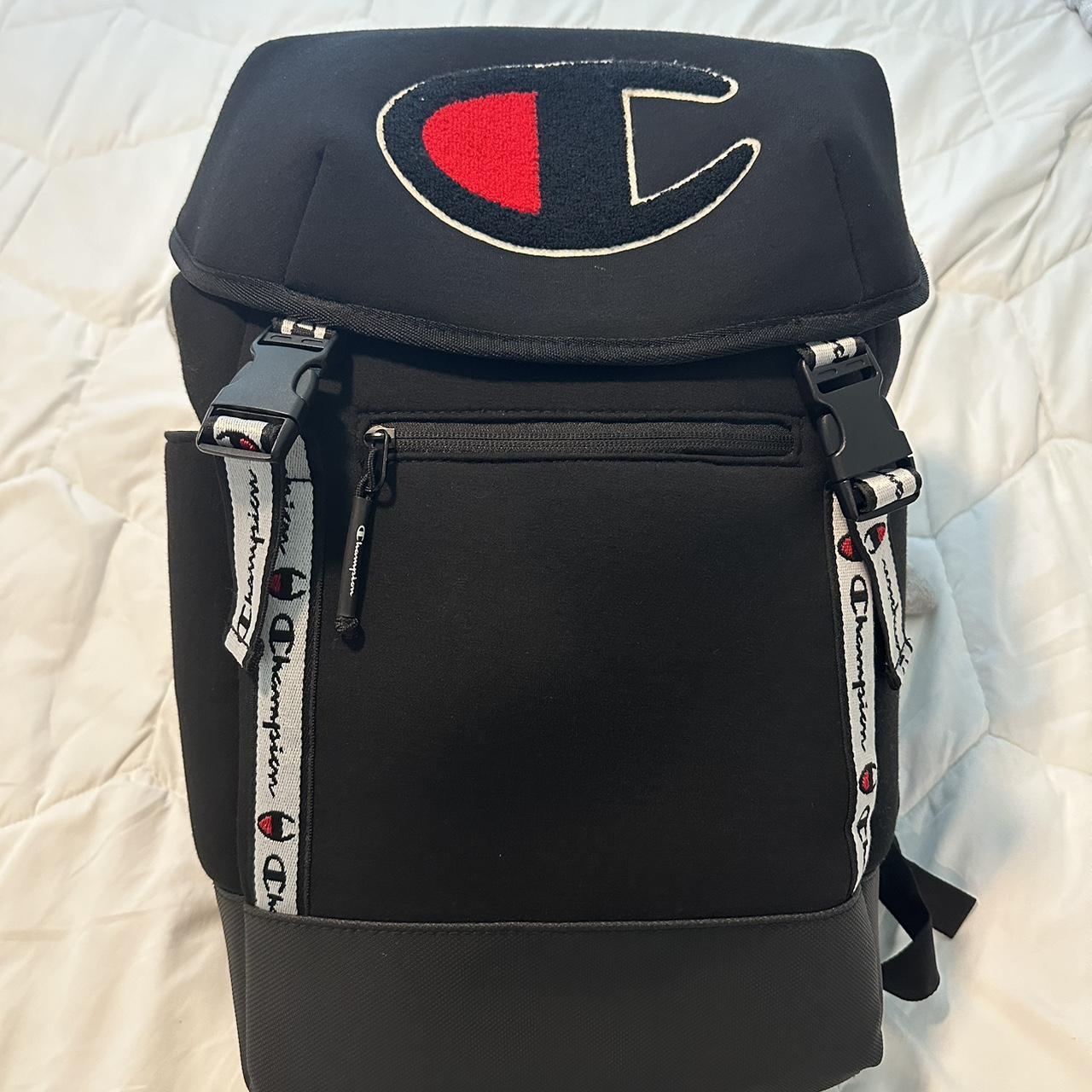 Champion black and red top load backpack. Hardly