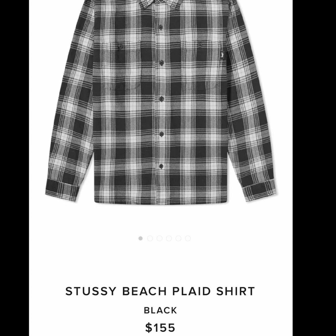 Stussy beach plaid shirt men's size M Sold out... - Depop