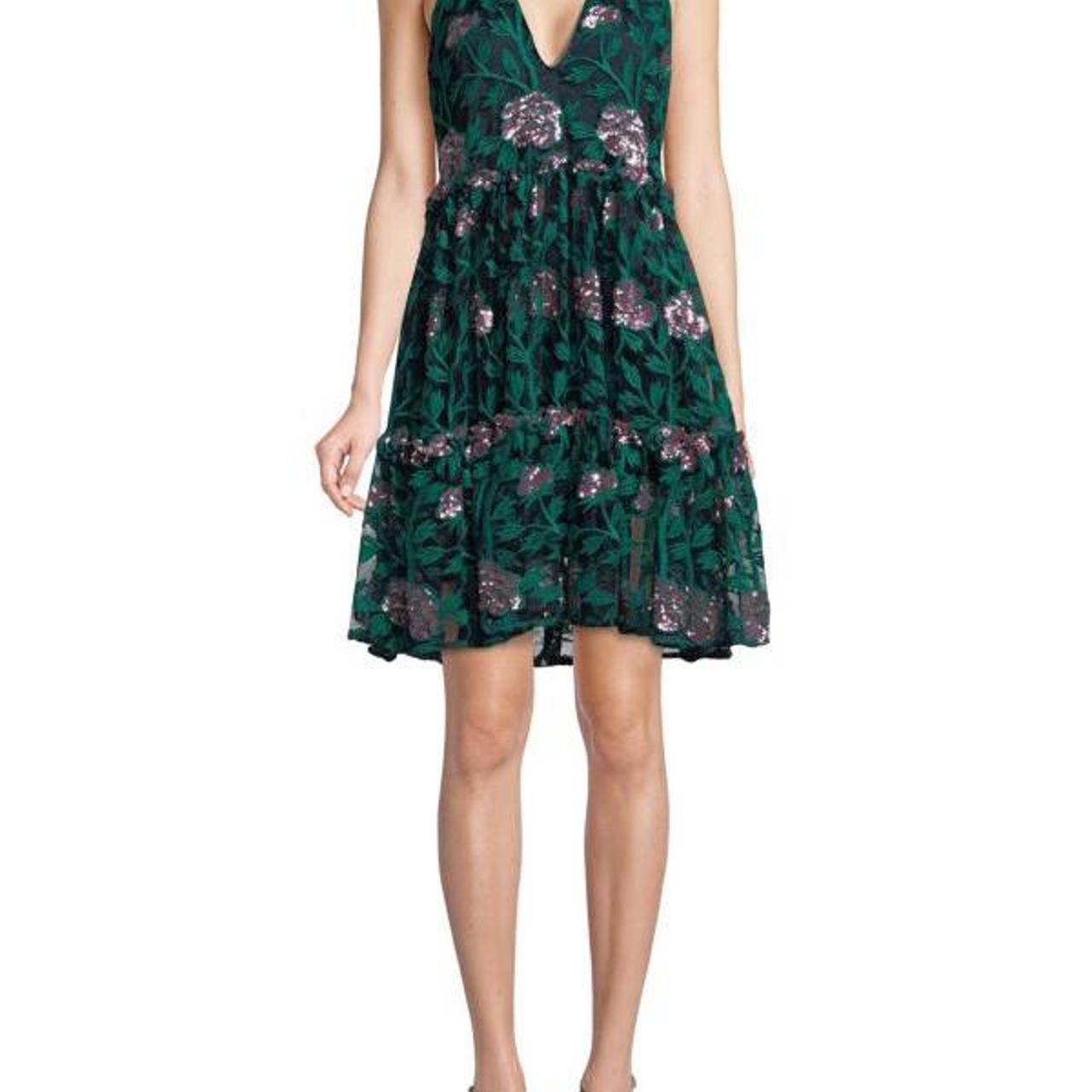 Belle Badgley Mischka Denya Floral Cocktail Dress. Depop