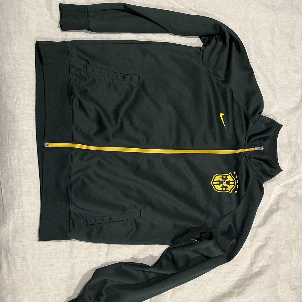 Nike dark green Brazilian Football Jacket. XL. - Depop