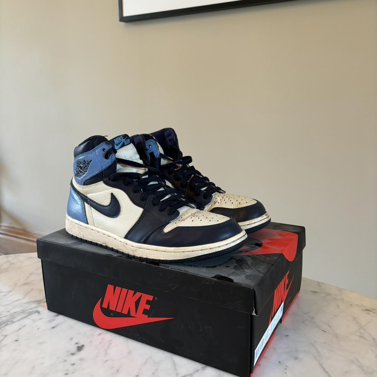 Nike Air Jordan 1 Retro High Obsidian 100 Depop