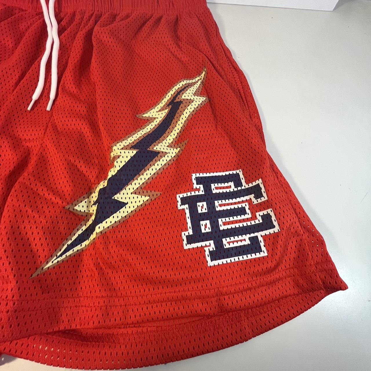 Eric Emanuel shorts red n blue lightning bolt | Depop
