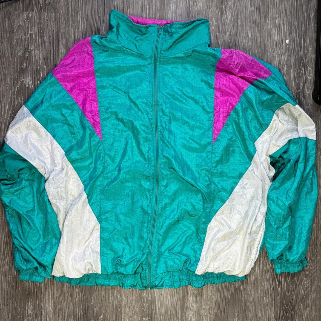 90s Windbreaker Pink White Windbreaker VTG Slazenger Windbreaker