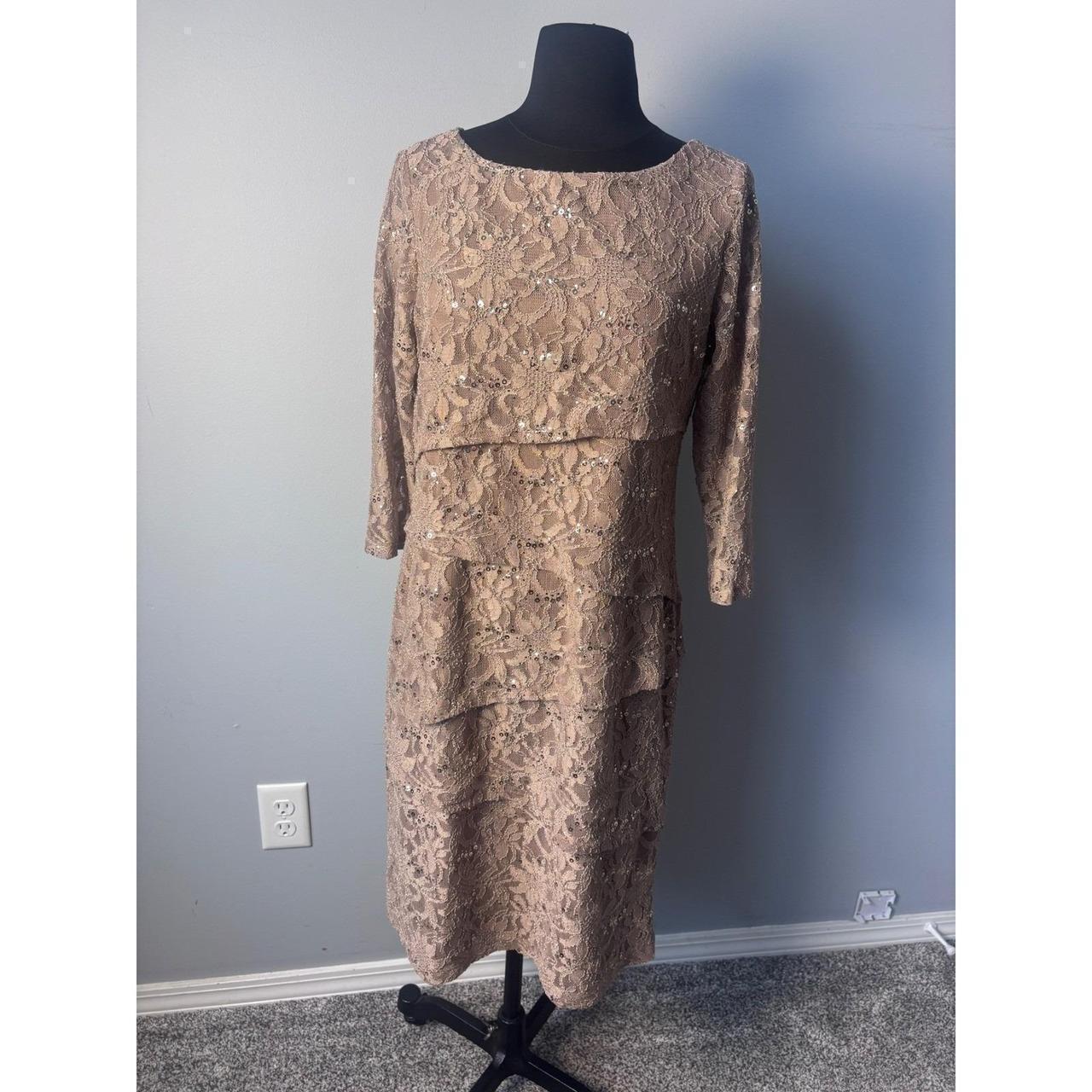 Santina-nicole women's preloved tan party glam chic formal dresses