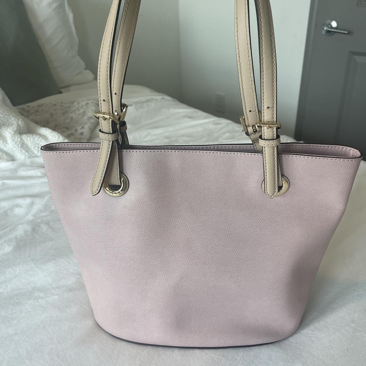 Light pink and tan smooth leather Michael Kors