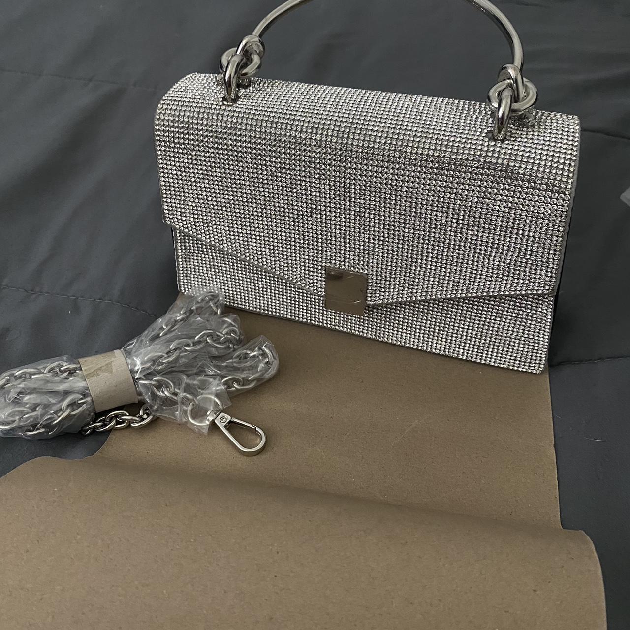 Aldo- Miramax silver top handle bag | Depop