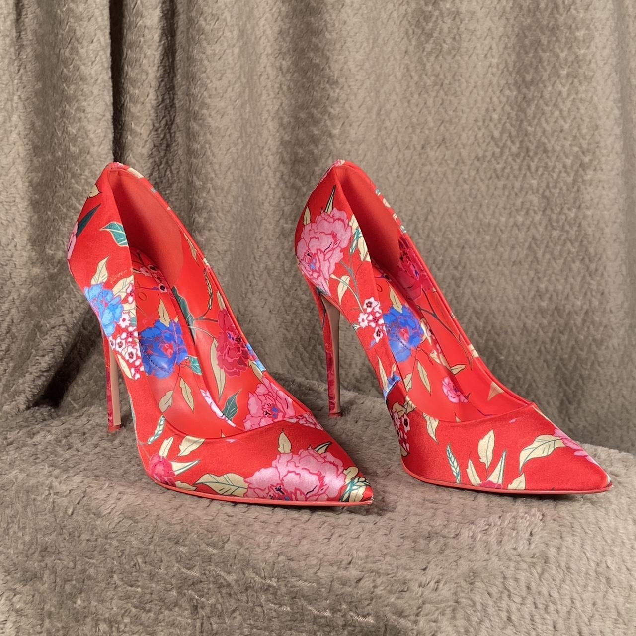 Aldo floral heels best sale