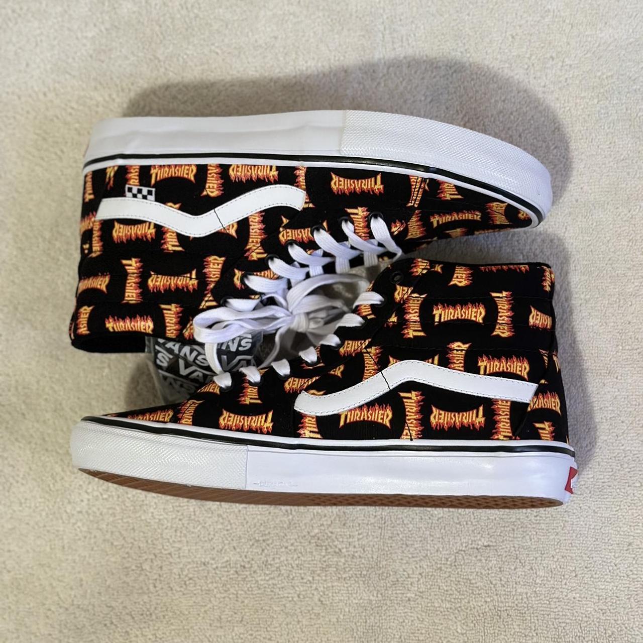 Vans Sk8-Hi X “Allover Thrasher Logo” Size 11, -New...