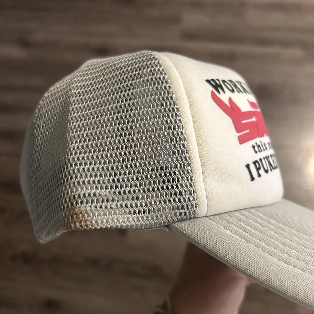 Sicko puked on laundry trucker hat. Has a | Depop