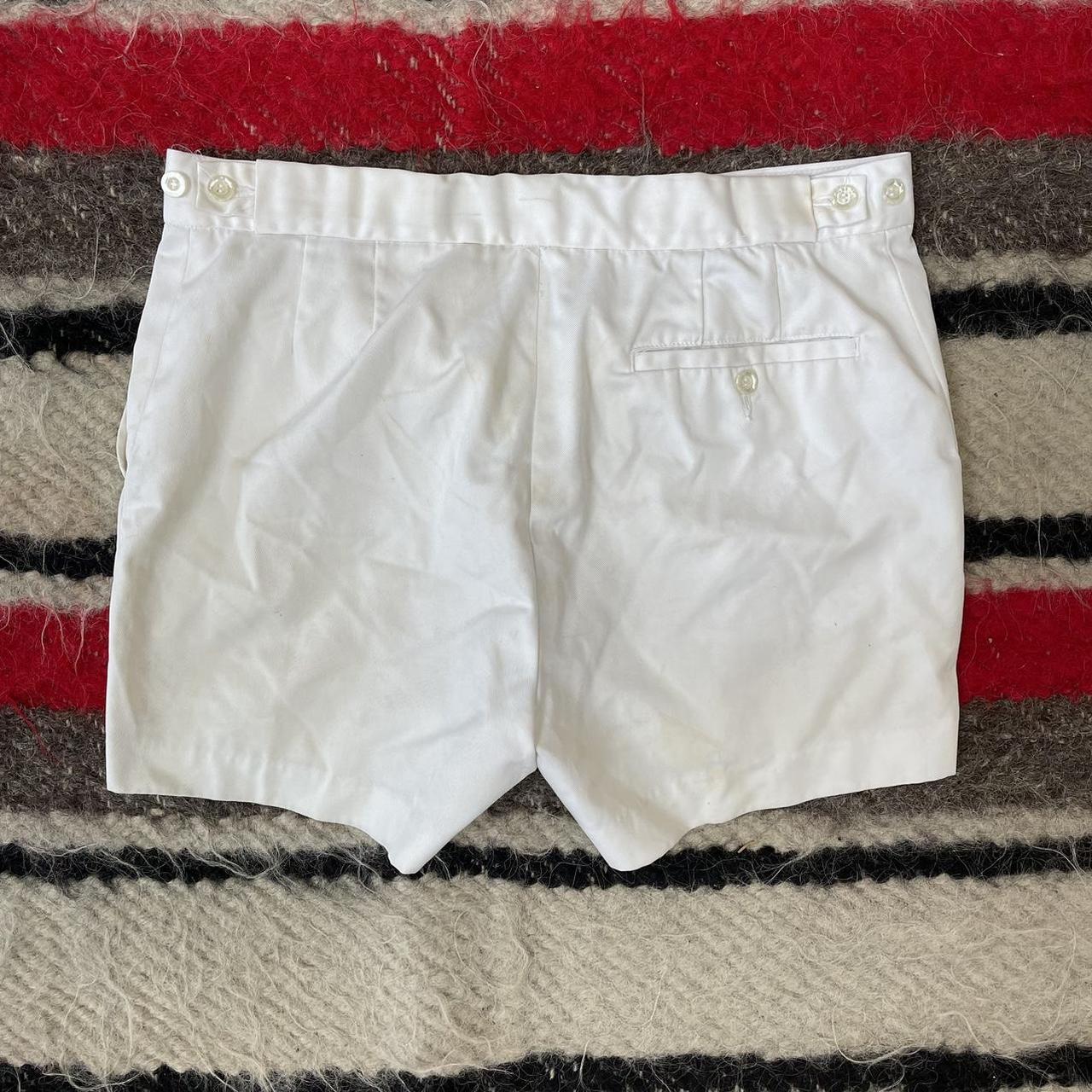 White Fred Perry Shorts Waist: 30” Length: 14” Okay... - Depop