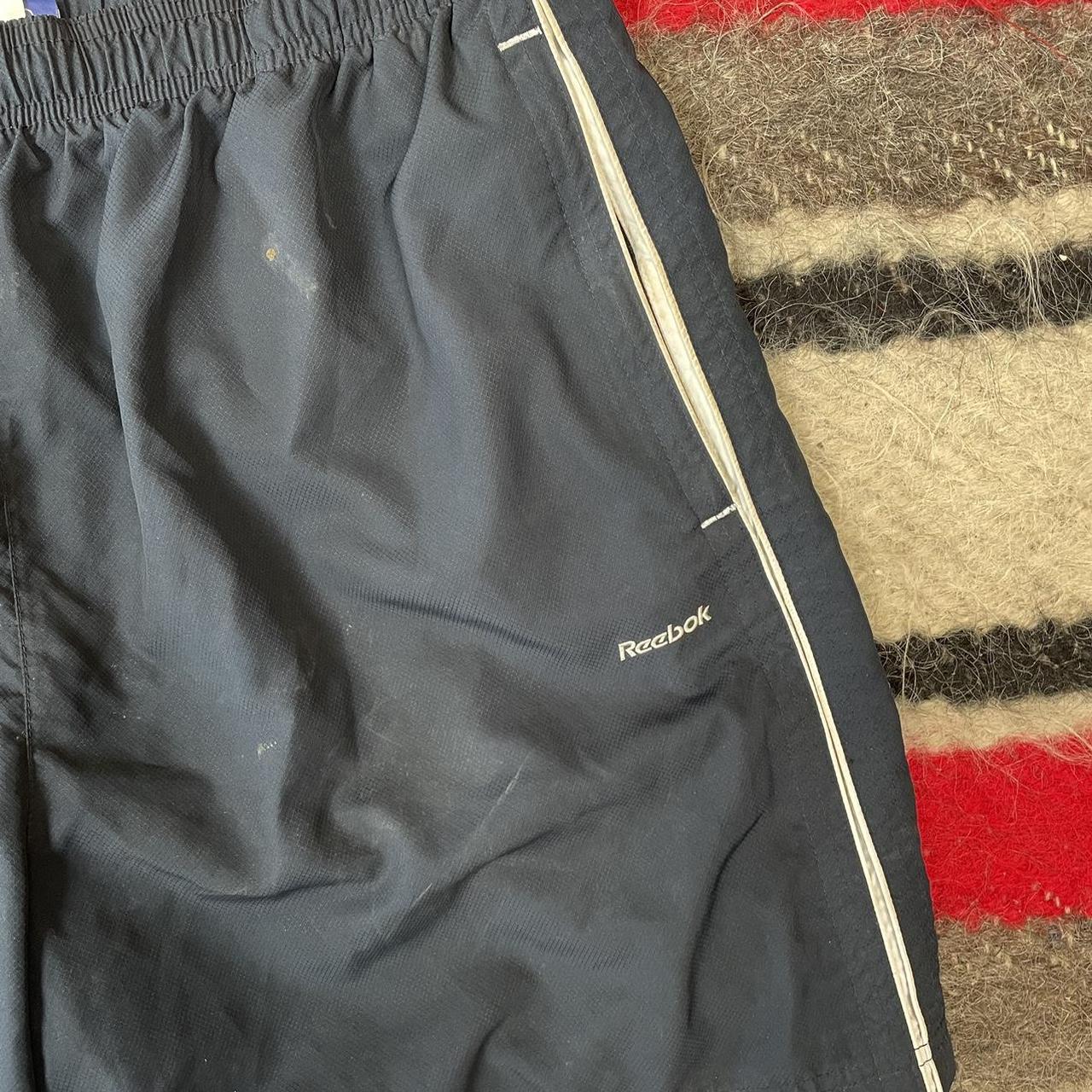 Navy Reebok Shorts Size: Large Waist: 28” (Elastic... - Depop