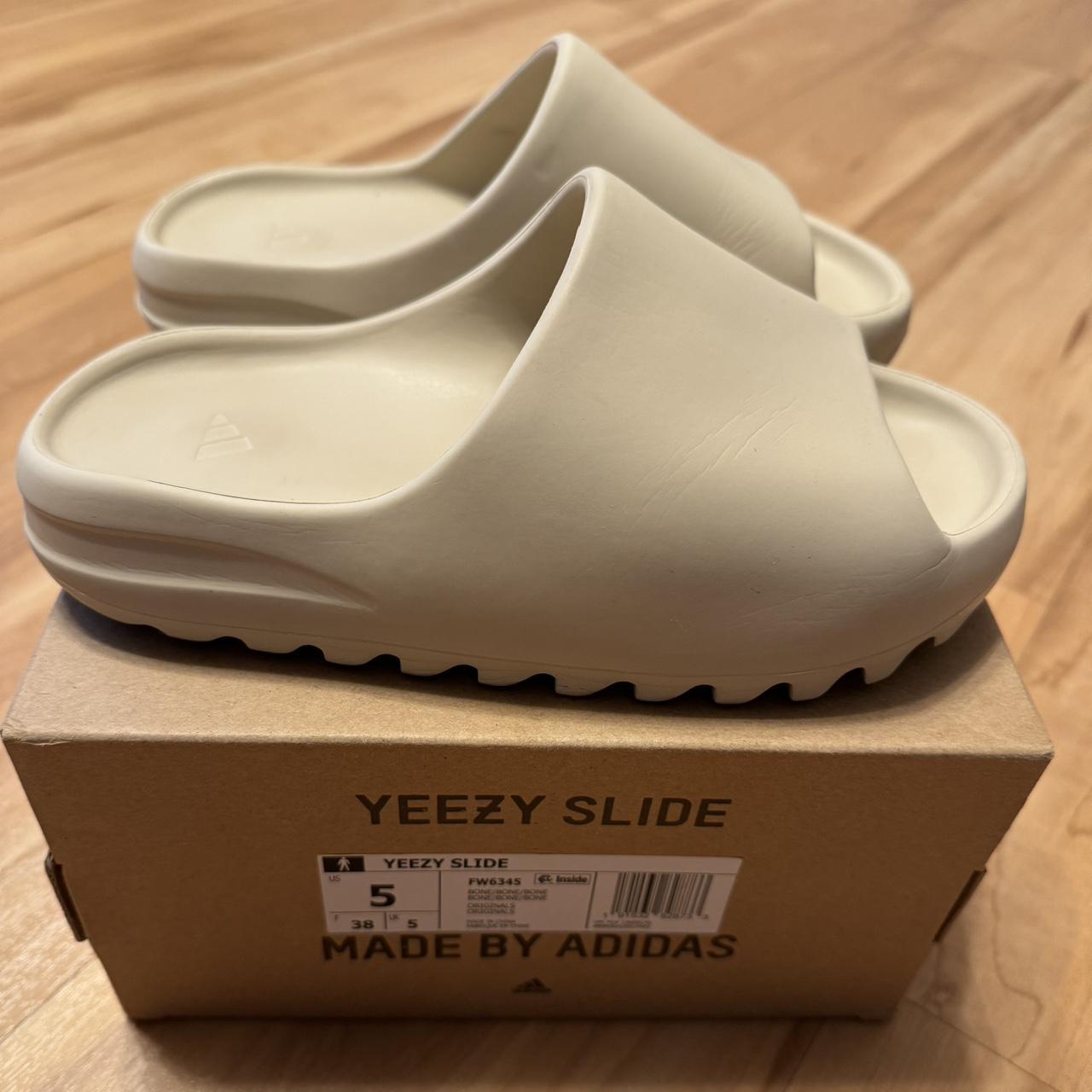 Yeezy slides bone size us deals 5