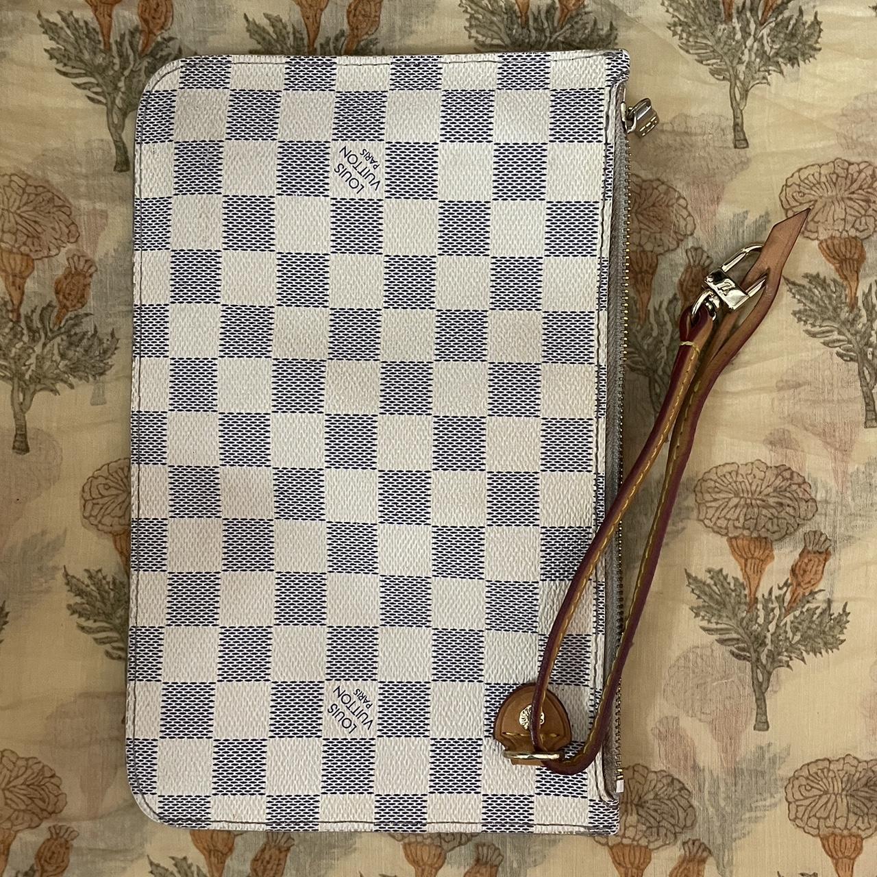 LOUIS VUITTON Damier Azur Neverfull MM Depop
