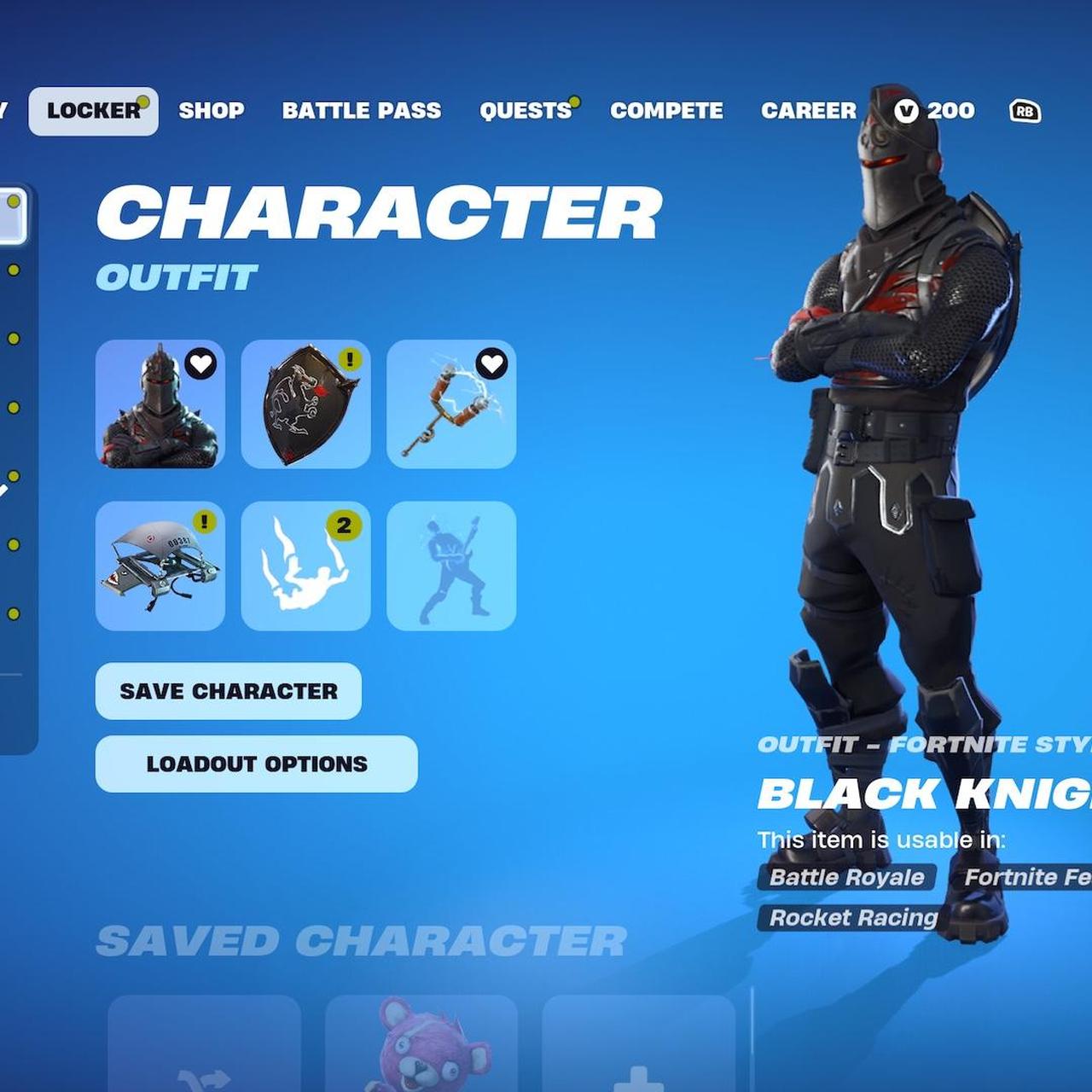 Fortnite OG Black Knight Acc MESSAGE BEFORE