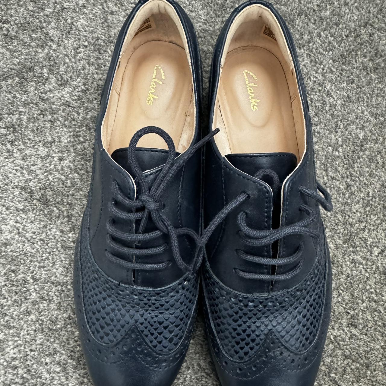 Navy office shoes Clarks brogues brogues